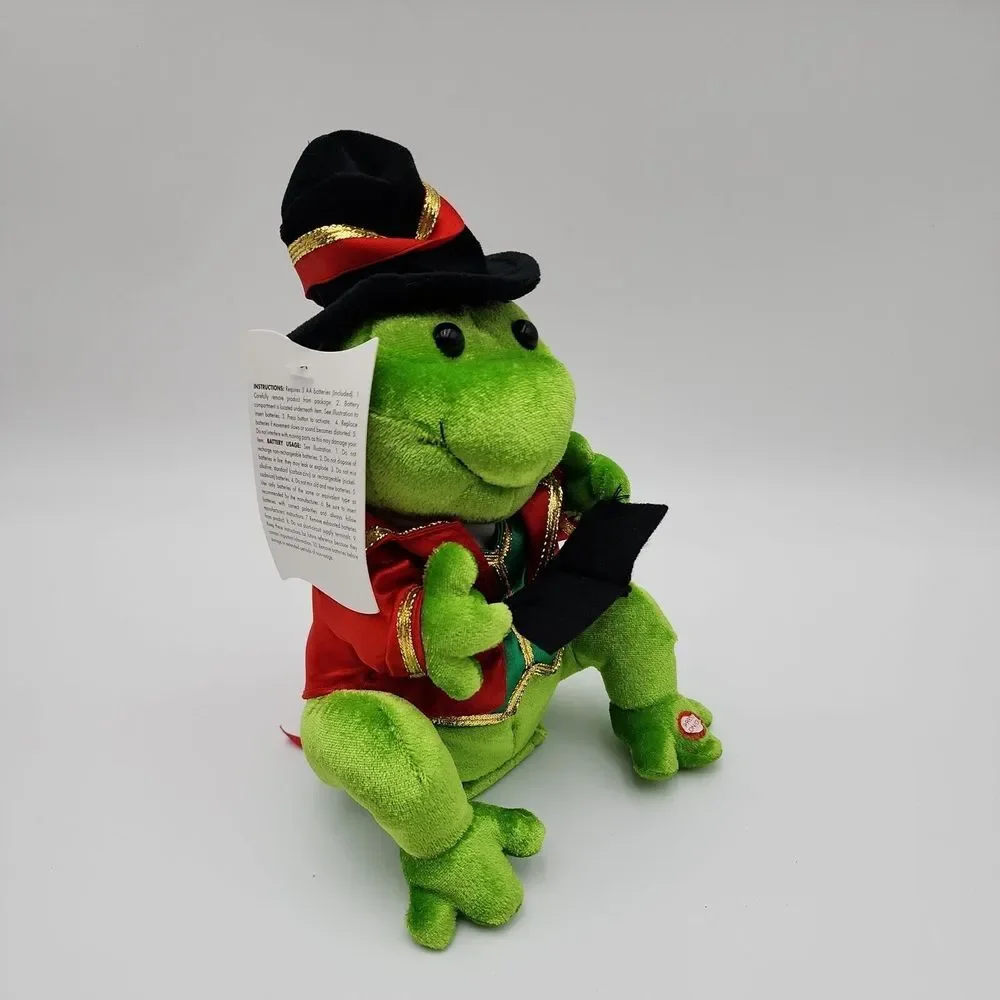 Vintage Gemmy Frogz Rock It Dancing Animated Carol Frog Sings‎ 